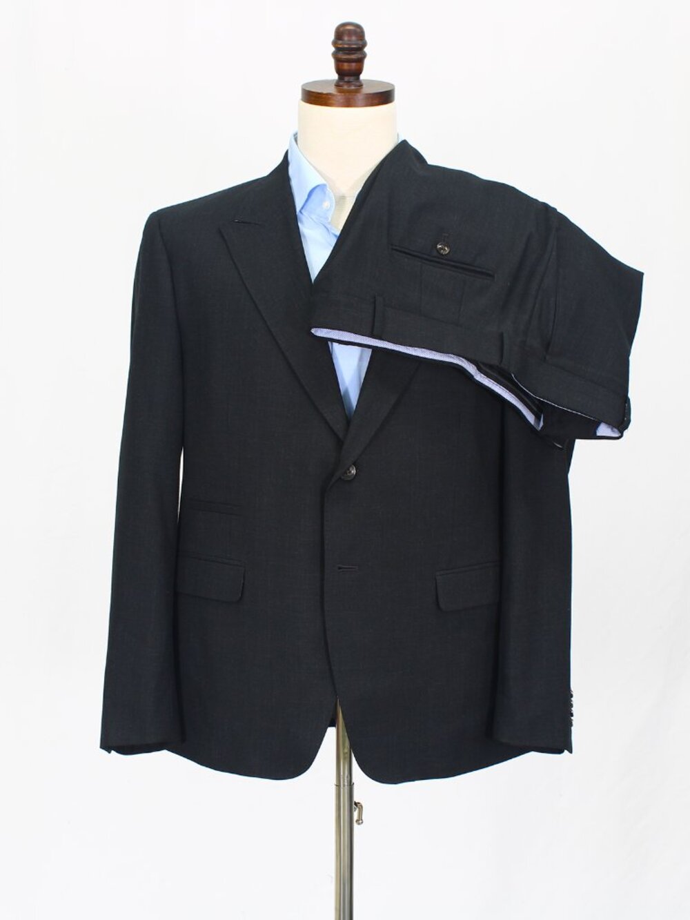 James Tattersall 44R 38x32 Gray Full Suit 2-Button Solid R746
